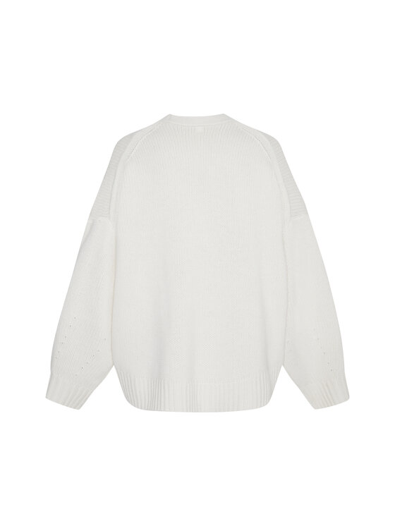 Style Republic Style Republic Kardigan Mieszanka wełny i kaszmiru Biały Oversize
