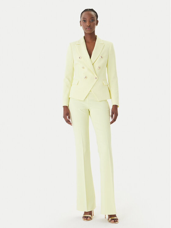 Rinascimento Rinascimento Spodnie materiałowe CFC0127876003 Żółty Slim Fit