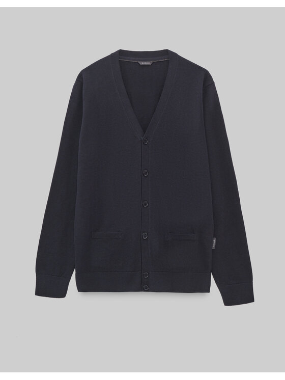 Borgio Borgio Kardigan cardano Granatowy Classic Fit