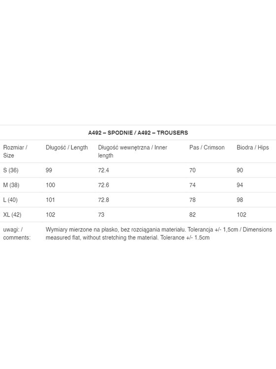 Awama Awama Spodnie damskie A492 Brązowy Basic Fit