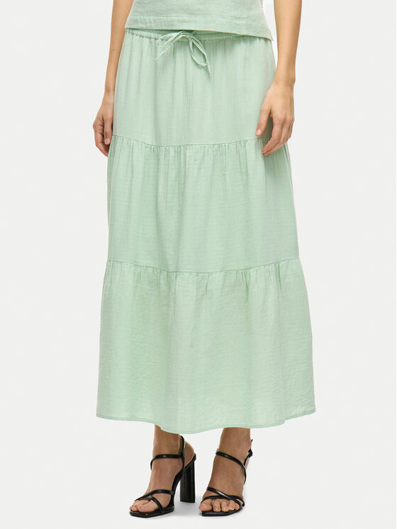 Vila Vila Maxi szoknya Lania 14105428 Zöld Regular Fit