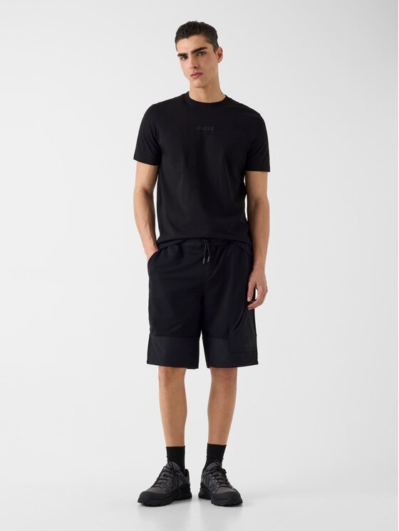 Guess Guess Kalhoty z materiálu 181495 Černá Regular Fit