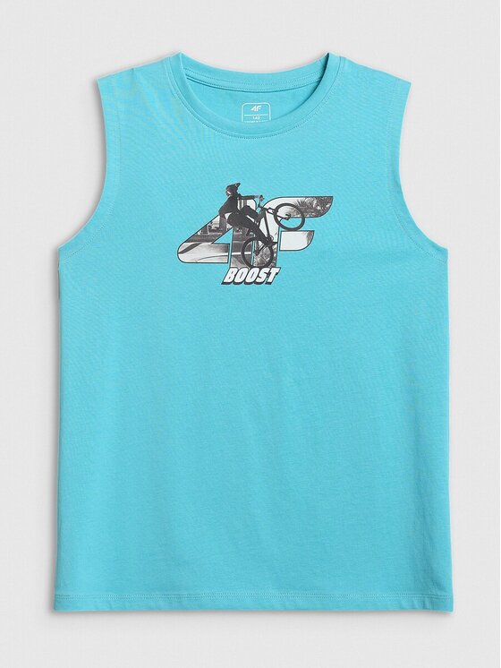 4F 4F Tank top 4FJRSS26TSLEM354-047S Zielony Regular Fit