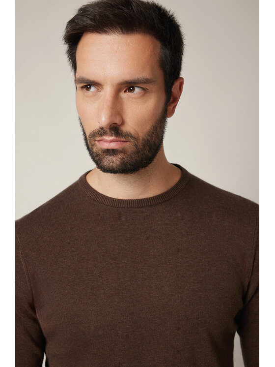 Lancerto Lancerto Sweter Joakim SW073225000041 Brązowy Regular Fit