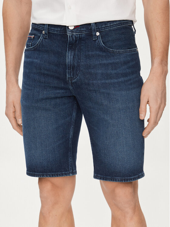 Tommy Hilfiger Tommy Hilfiger Pantaloni scurți de blugi Brooklyn MW0MW35176 Bleumarin Straight Fit