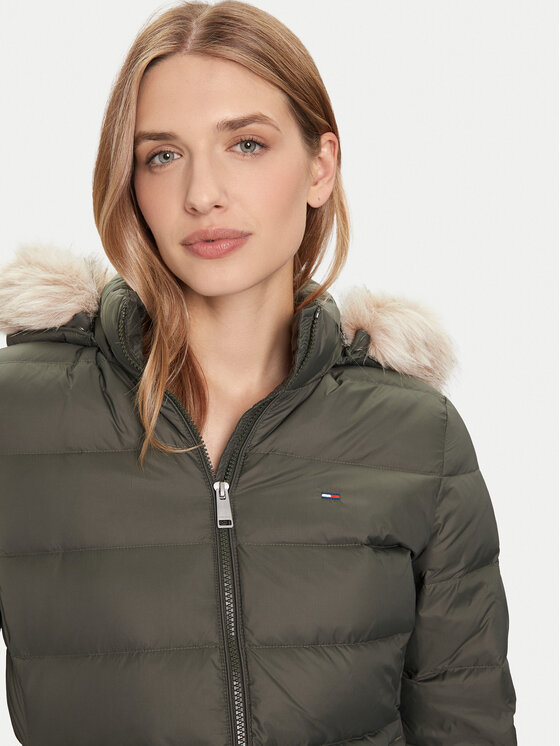 Tommy Jeans Tommy Jeans Vatovaná bunda Essential DW0DW18864 Zelená Slim Fit
