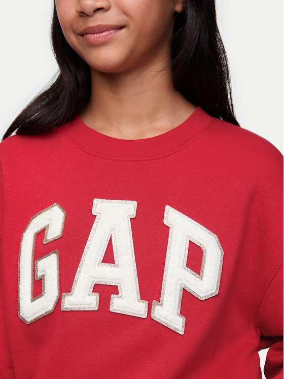 Gap Gap Majica dugih rukava 633950-01 Crvena Regular Fit