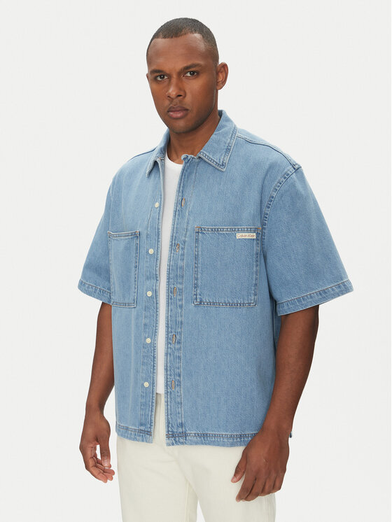 Calvin Klein Jeans Calvin Klein Jeans džínová košile Bowler J30J327512 Modrá Relaxed Fit