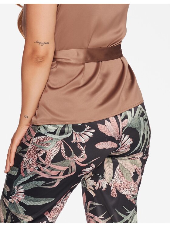 Esotiq Esotiq Pyžamo 40190-82X Hnedá Regular Fit