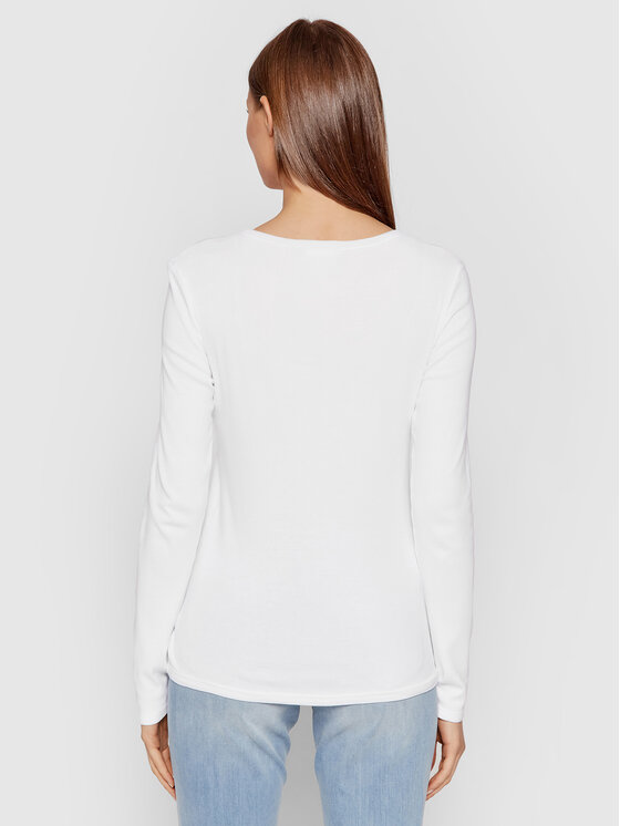 United Colors Of Benetton United Colors Of Benetton Bluzka 3GA2E16F9 Biały Regular Fit