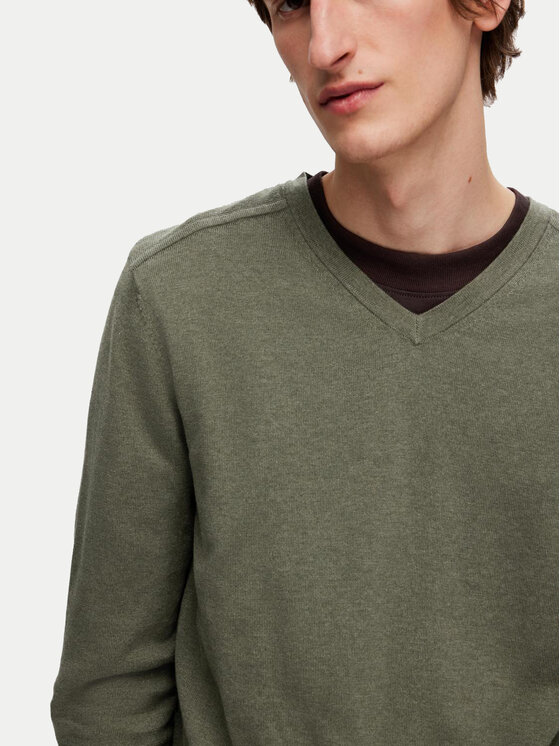 Selected Homme Selected Homme Sweter 16090147 Zielony Regular Fit