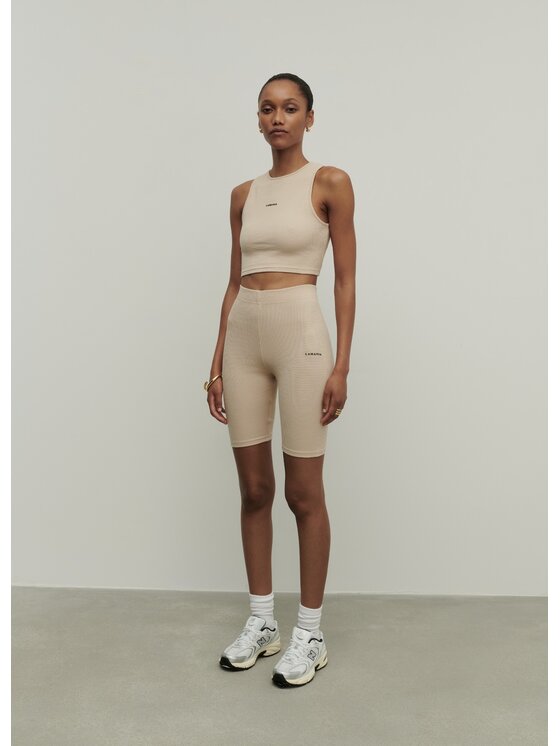 La Mania La Mania Pantaloncini sportivi LIMI 3 Beige Active Fit