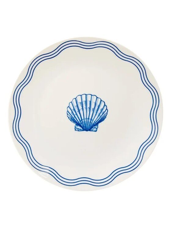 MIAhome MIAhome Komplet talerzy 6 szt. porcelanowych deserowych Oceania 19 cm Biały