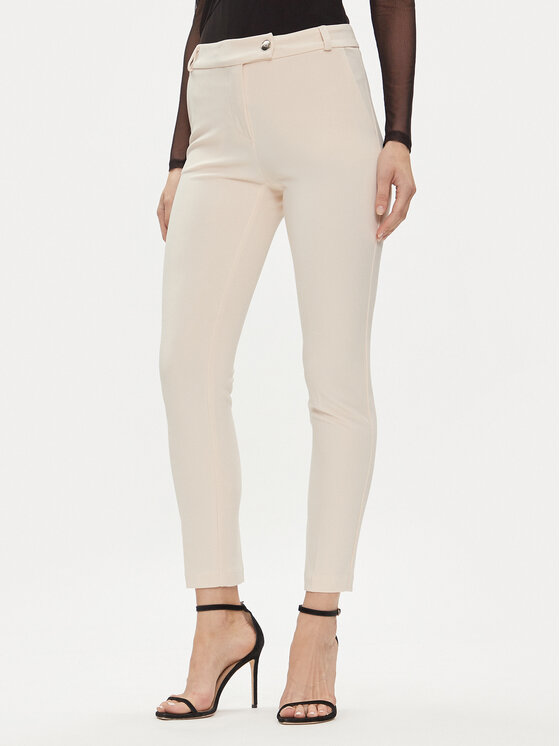 Rinascimento Pantaloni din material CFC0117745003 Bej Regular Fit