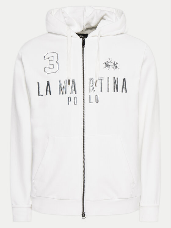 La Martina Mikina YMF305 FP568 Biela Regular Fit