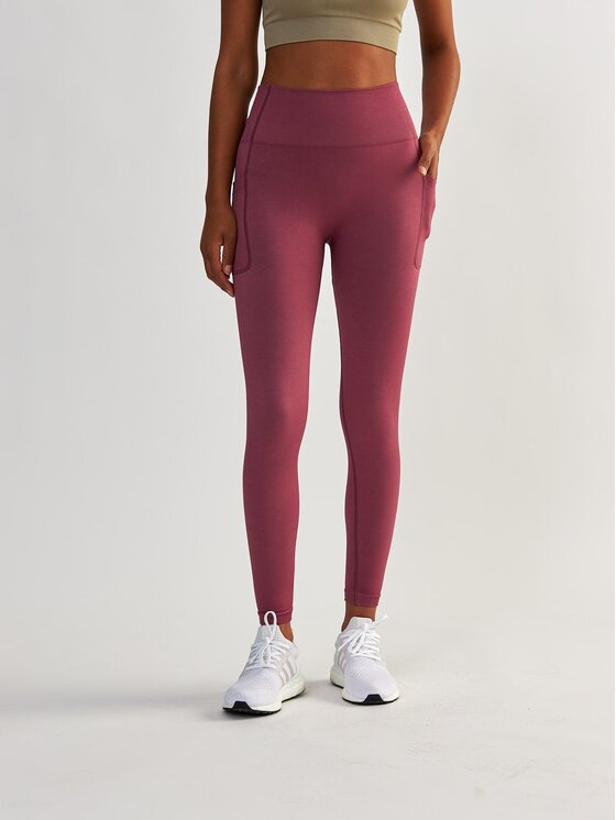 BeShaped BeShaped Legginsy z Kieszeniami Lift Me Up Różowe złoto Shaping Fit