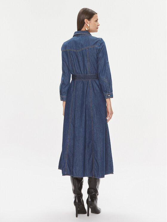Marella Marella Džínové šaty Alarico 2413221044 Tmavomodrá Regular Fit