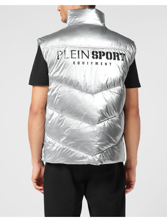 Plein Sport Plein Sport Kamizelka 14207 Srebrny Regular Fit