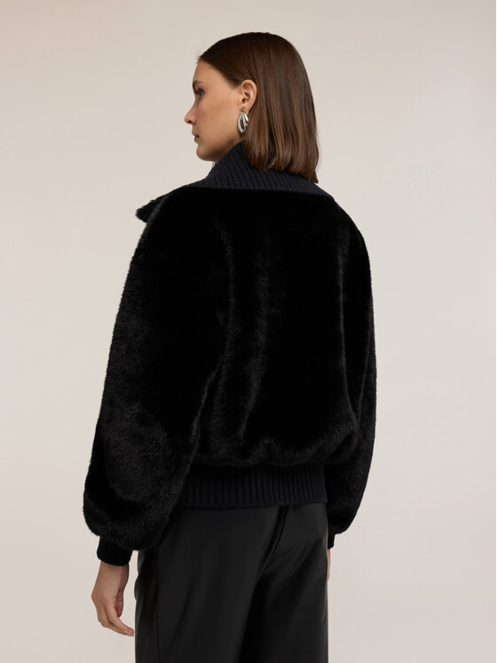 Motivi Motivi Pelliccia 8627Q000226N033 Nero Over Fit