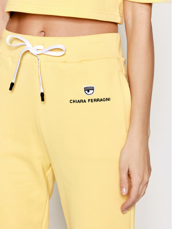 Chiara Ferragni Chiara Ferragni Melegítő alsó 72CBAT07 Sárga Regular Fit