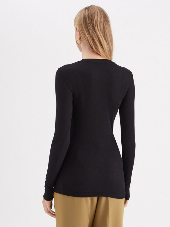Bruuns Bazaar Bruuns Bazaar Μπλουζάκι Angela BBW1071N Μαύρο Slim Fit