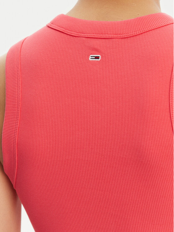 Tommy Jeans Tommy Jeans Felső DW0DW21339 Rózsaszín Slim Fit