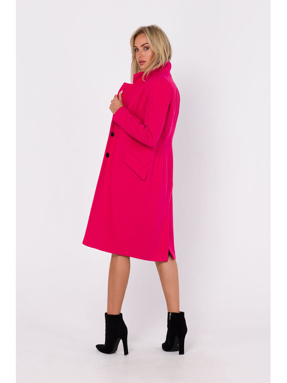 Made of Emotion Made of Emotion Kabát M758 Ružová Modern Fit