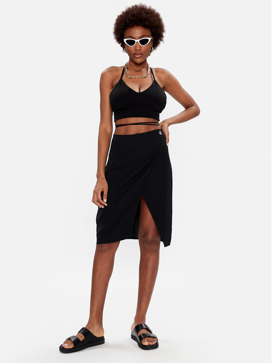 Calvin Klein Jeans Calvin Klein Jeans Mini suknja J20J220796 Crna Regular Fit