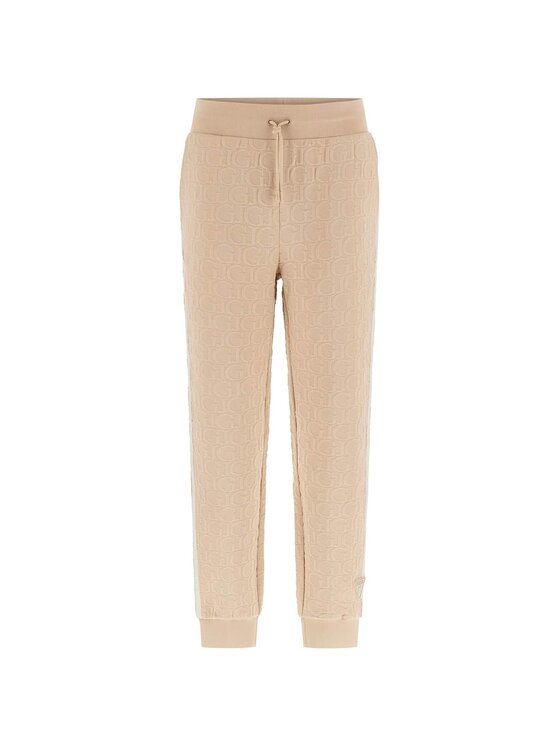 Guess Guess Kalhoty z materiálu 159659 Béžová Slim Fit