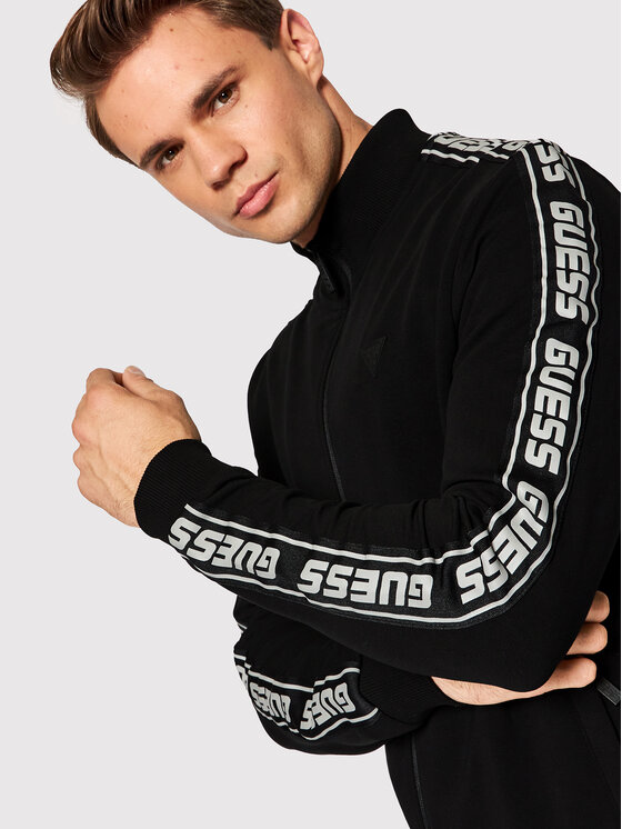 Guess Guess Μπλούζα Z2YQ12 K6ZS1 Μαύρο Regular Fit