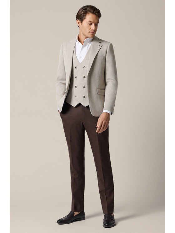 Lancerto Lancerto Marynarka Bevagna MA131126000013 Beżowy Regular Fit