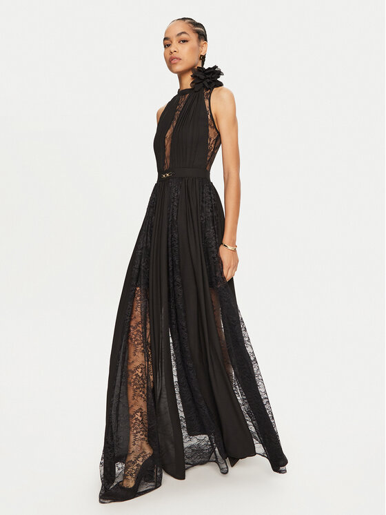 Babylon Babylon Sukienka wieczorowa EL0705 Czarny Regular Fit