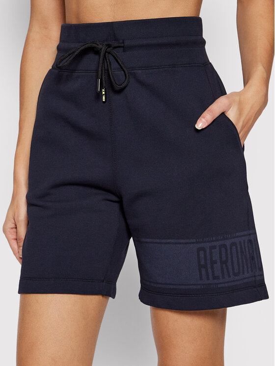 Aeronautica Militare Pantaloni scurți sport 221BE134DF457 Bleumarin Regular Fit