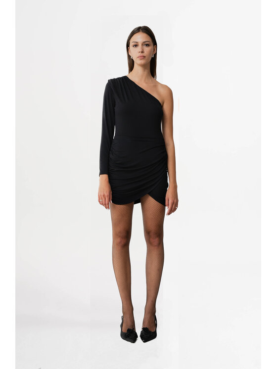 ROSE AVENUE ROSE AVENUE Sukienka dzianinowa JUDY Czarny Slim Fit