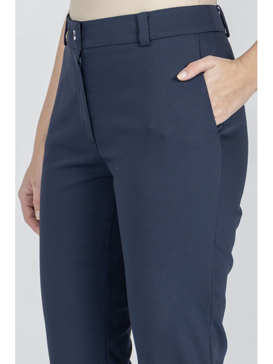 Deni Cler Milano Deni Cler Milano Spodnie materiałowe W-DC-5225-F2-G4-59-1 Granatowy Slim Fit
