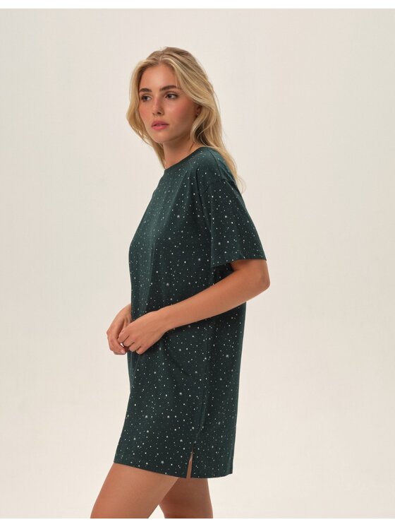 Henderson Henderson Nočná košeľa 41890 Zelená Regular Fit