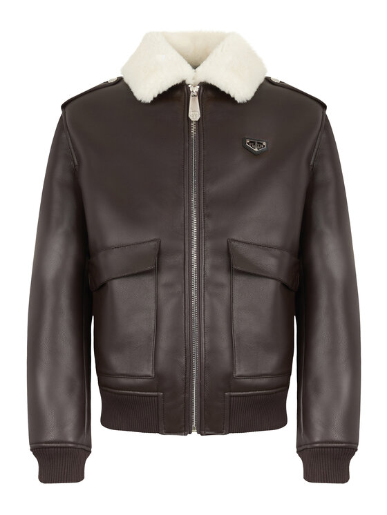 PHILIPP PLEIN PHILIPP PLEIN Giubbotto piumino 28618 Marrone Regular Fit