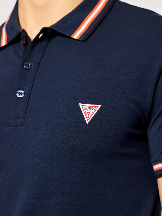 Guess Polo marškinėliai M1RP66 J1311 Tamsiai mėlyna Extra Slim Fit •  Modivo.lt