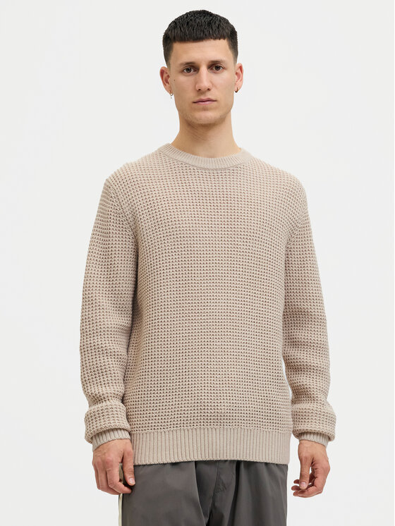 Jack & Jones Jack & Jones Πουλόβερ Global 12287594 Μπεζ Regular Fit