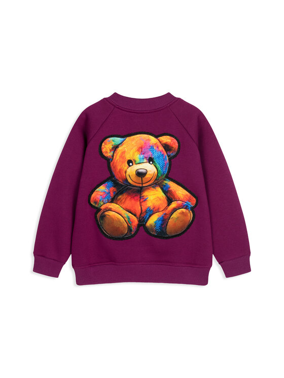 Bluza Bejbi Story, Rozmiar 128, Fioletowy, bomberka Rainbow Teddy