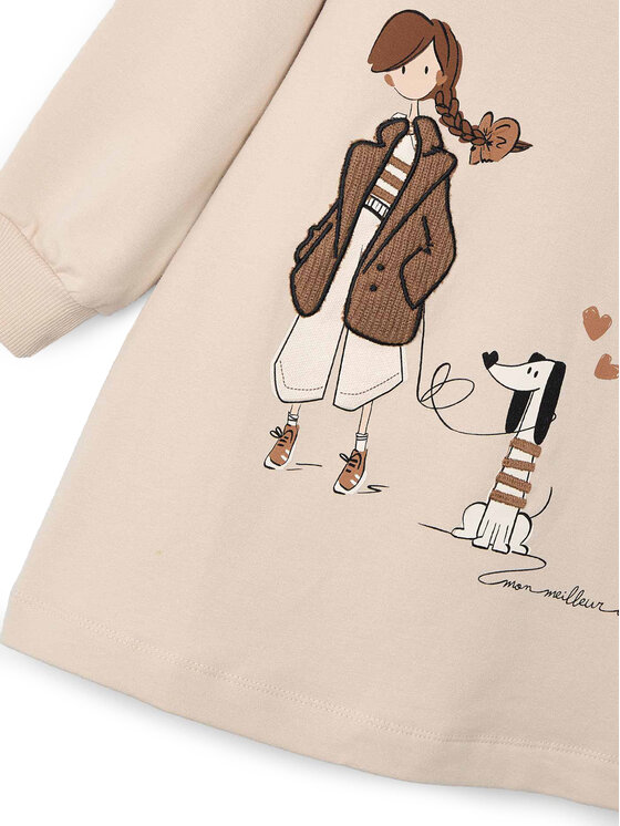 Mayoral Mayoral Трикотажна сукня 4929 Бежевий Regular Fit