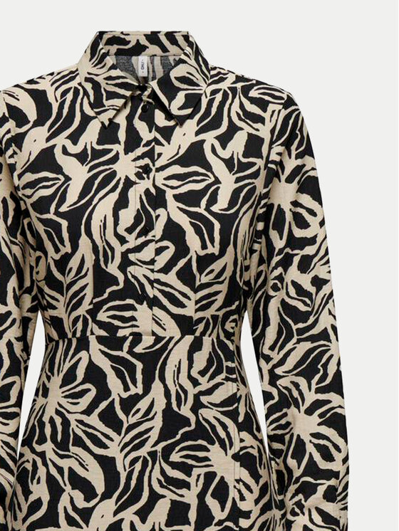 ONLY ONLY Rochie tip cămașă Thara 15330703 Bej Regular Fit