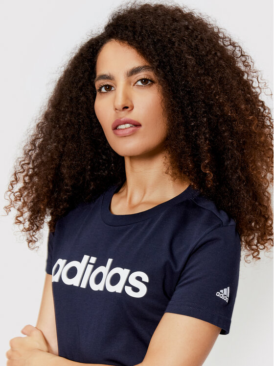 adidas adidas T-shirt Loungewear Essentials Logo H07833 Tamnoplava Slim Fit