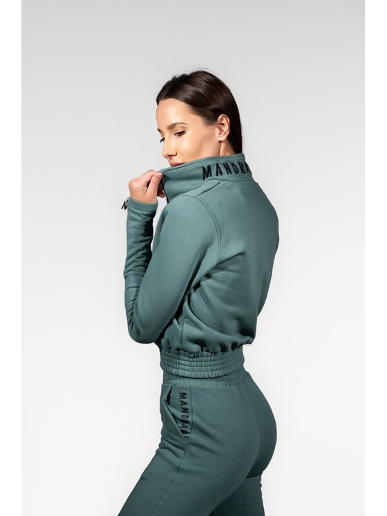 MANDRAGORA MANDRAGORA Felpa cudowronka Verde Slim Fit