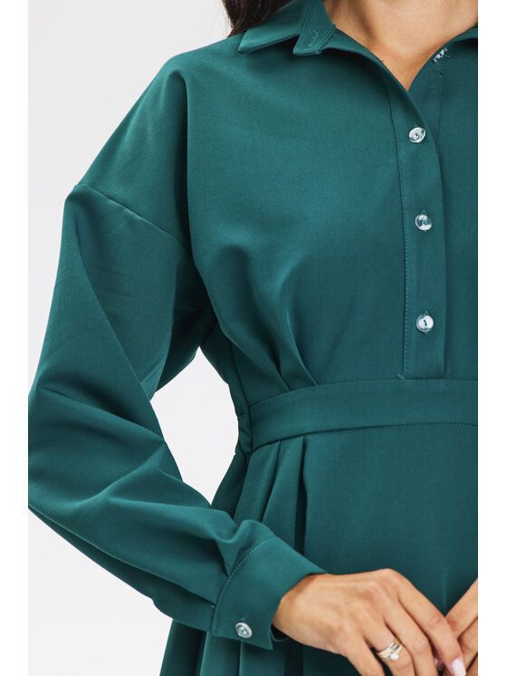 Awama Awama Sukienka wieczorowa A668 Zielony Basic Fit