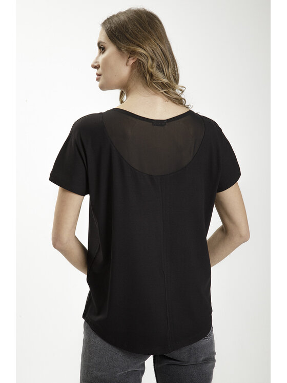 Cross Jeans Cross Jeans T-Shirt 55924-020 Czarny Oversize
