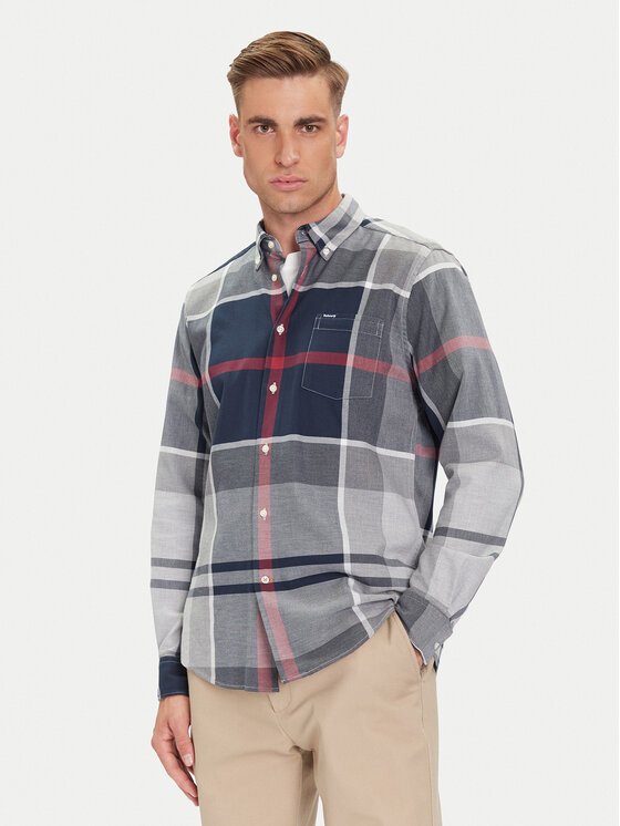 Barbour Barbour Košile Dunoon MSH4980TN21 Šedá Regular Fit
