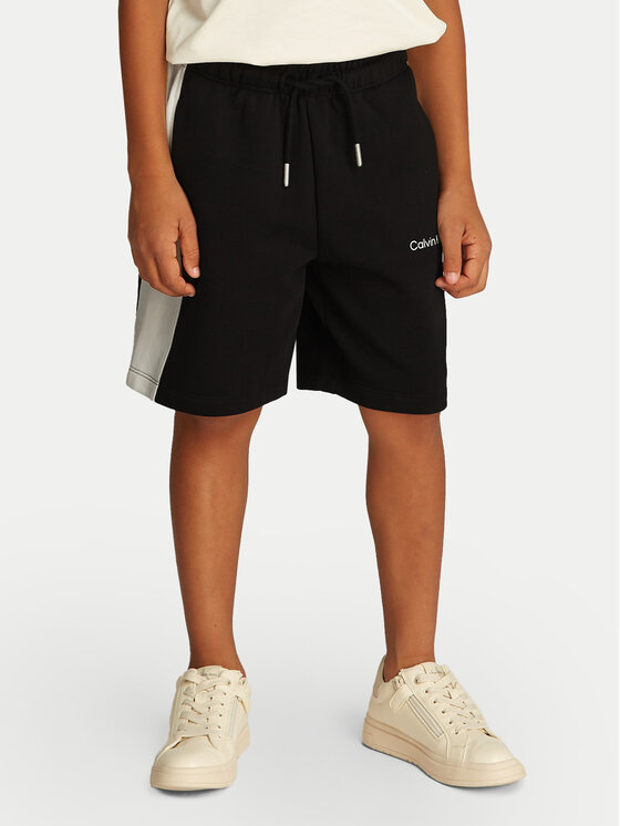 Calvin Klein Jeans Calvin Klein Jeans Pantaloni scurți sport Color Block IB0IB02433 Negru Relaxed Fit