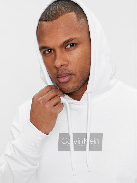 Calvin Klein Calvin Klein Felpa Raised K10K112250 Bianco Regular Fit