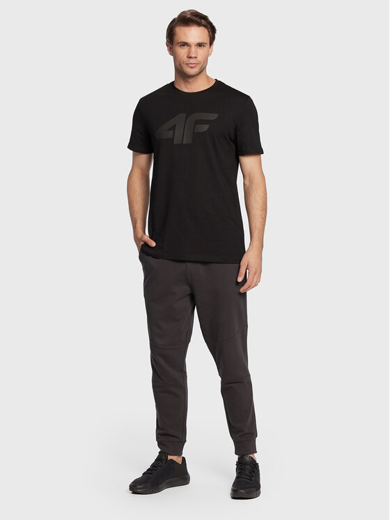 4F 4F T-Shirt H4Z22-TSM353 Czarny Regular Fit